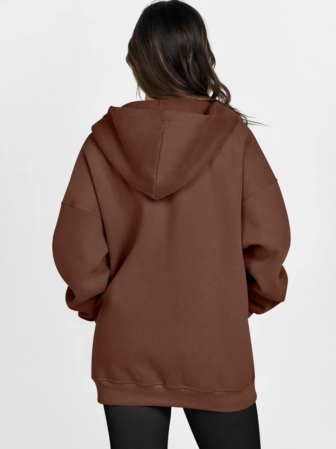 ANRABESS Womens Zip Up Hoodies Oversized Sweatshirt Long Sleeve Fleece Jackets Coat Workout Y2K Outfits 2025 Fall Trendy