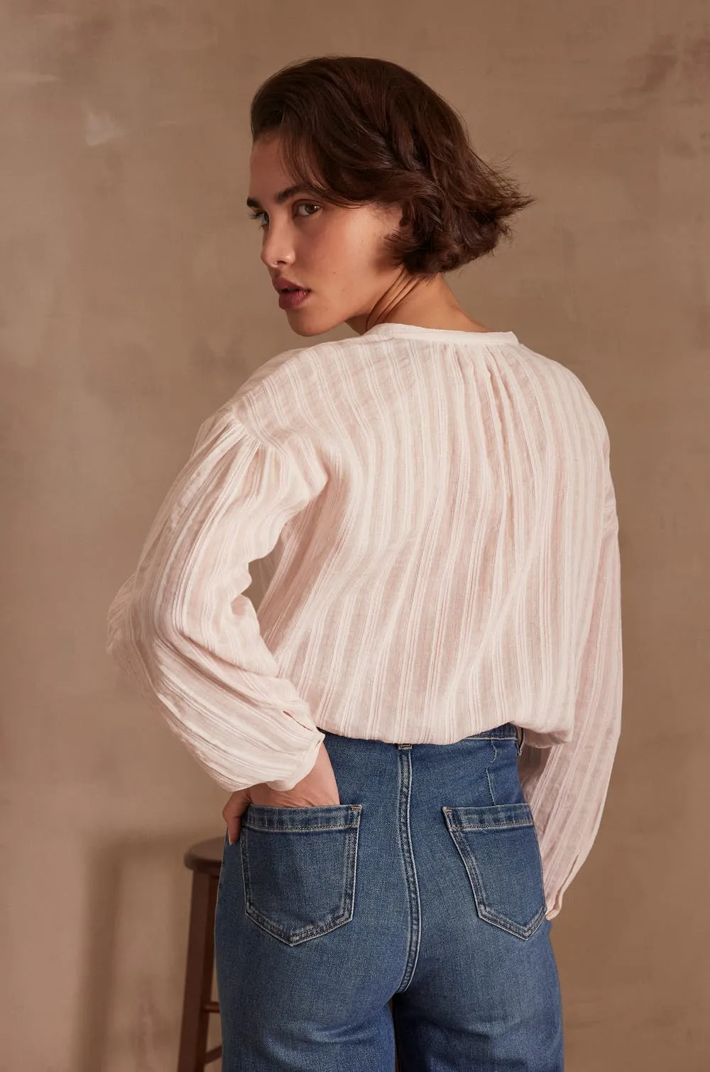 BELLE STRIPED BLOUSE