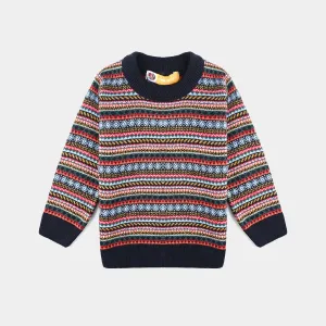 Boys Acrylic Sweater Tribal-Multi