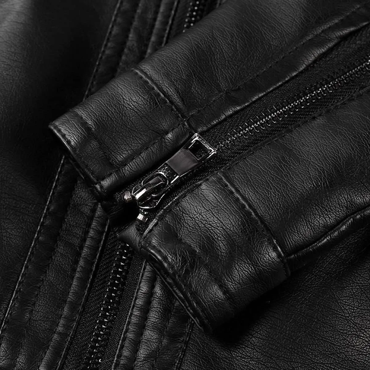 Boys Stand Collar Leather Jackets Kids Spring Faux Leather Motorcycle Coats for 3-12Years