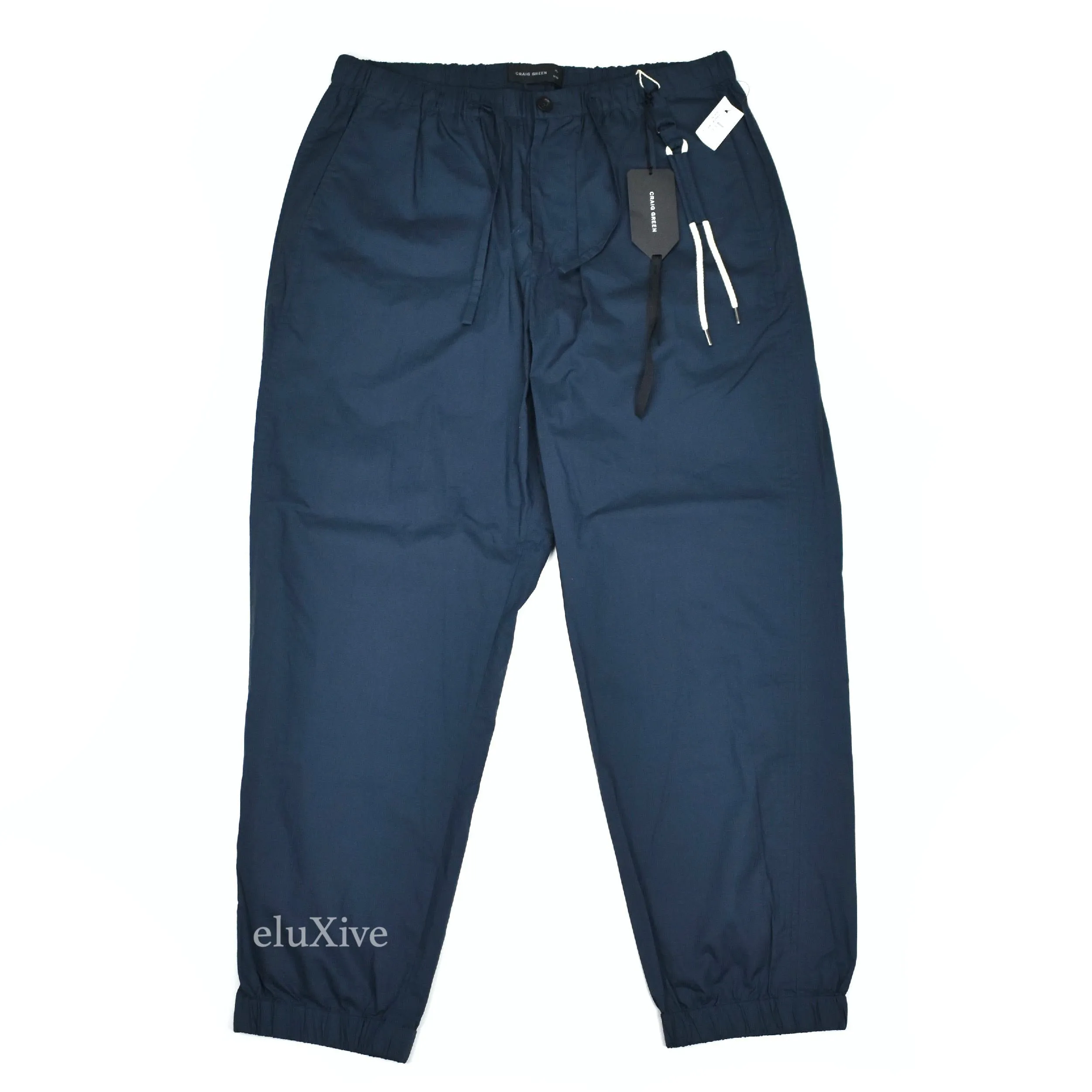 Craig Green - Navy Blue Lace Detail Ripstop Pants