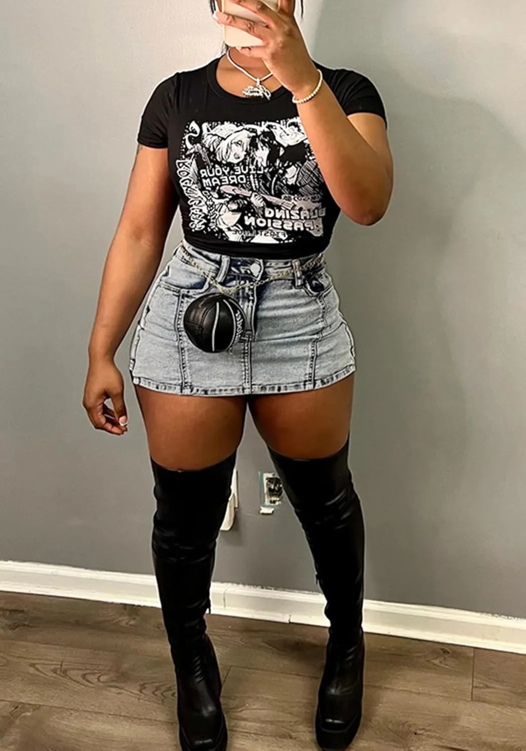 Ecirod Womens Summer Denim Pleated Mini Skorts Frayed Raw Hem High Waisted Slit Bodycon Jean Skirt Shorts with Pockets