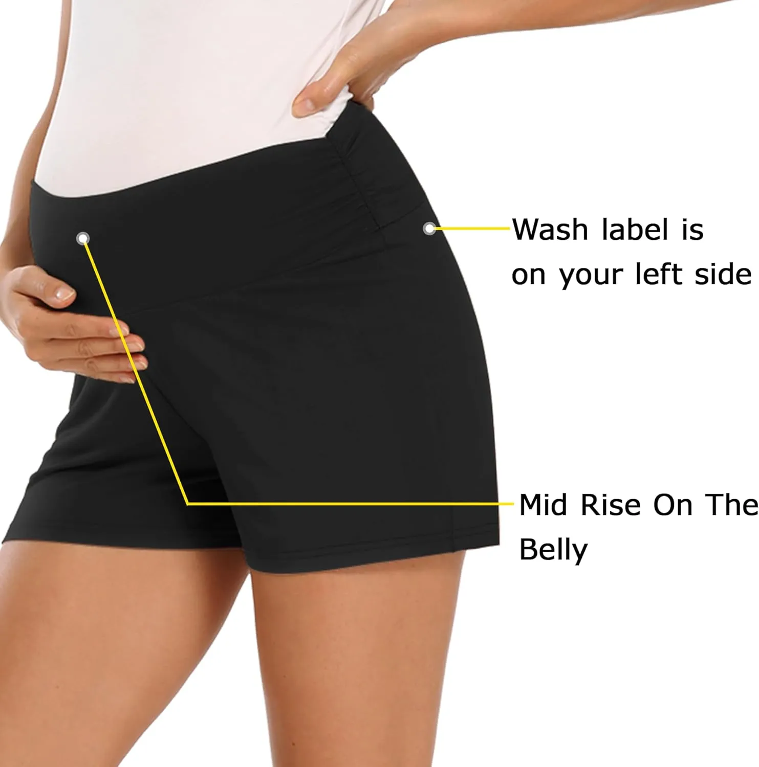 fitglam Women's Maternity Shorts Lounge Sleep Pajama Workout Comfy Stretchy Pregnancy Shorts