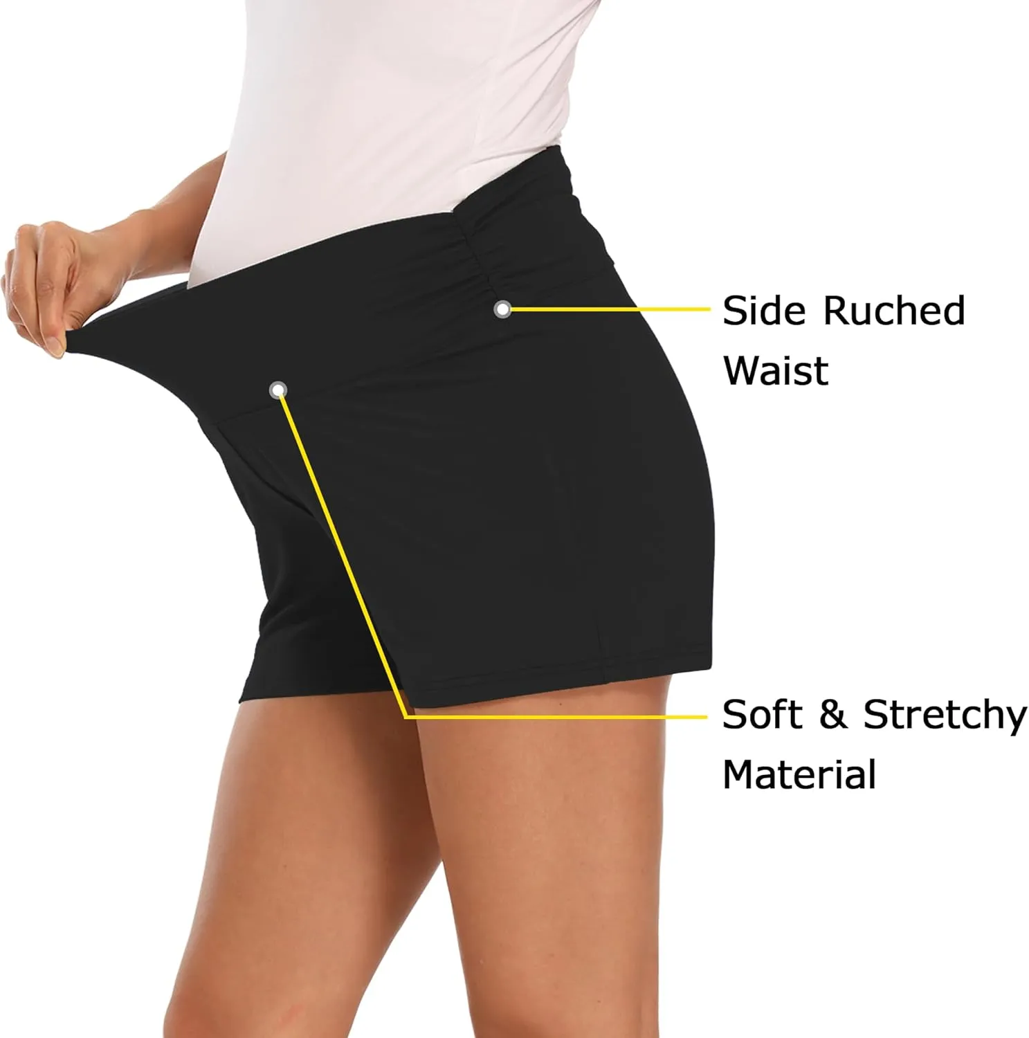 fitglam Women's Maternity Shorts Lounge Sleep Pajama Workout Comfy Stretchy Pregnancy Shorts