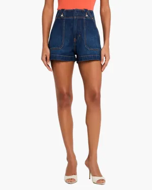 GRAHAM DENIM WORKWEAR SHORTS IN BRIGHT BLUE