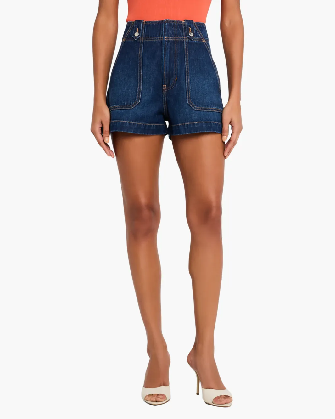 GRAHAM DENIM WORKWEAR SHORTS IN BRIGHT BLUE