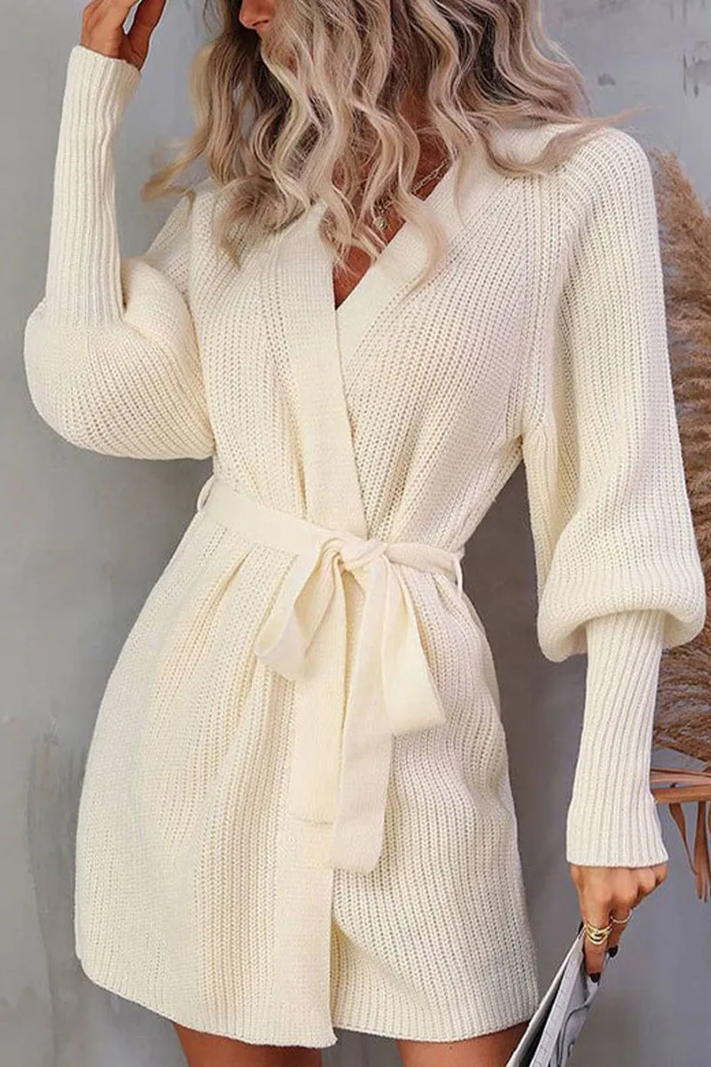 HWS1075 Cozy Wrap Knitted Cardigan