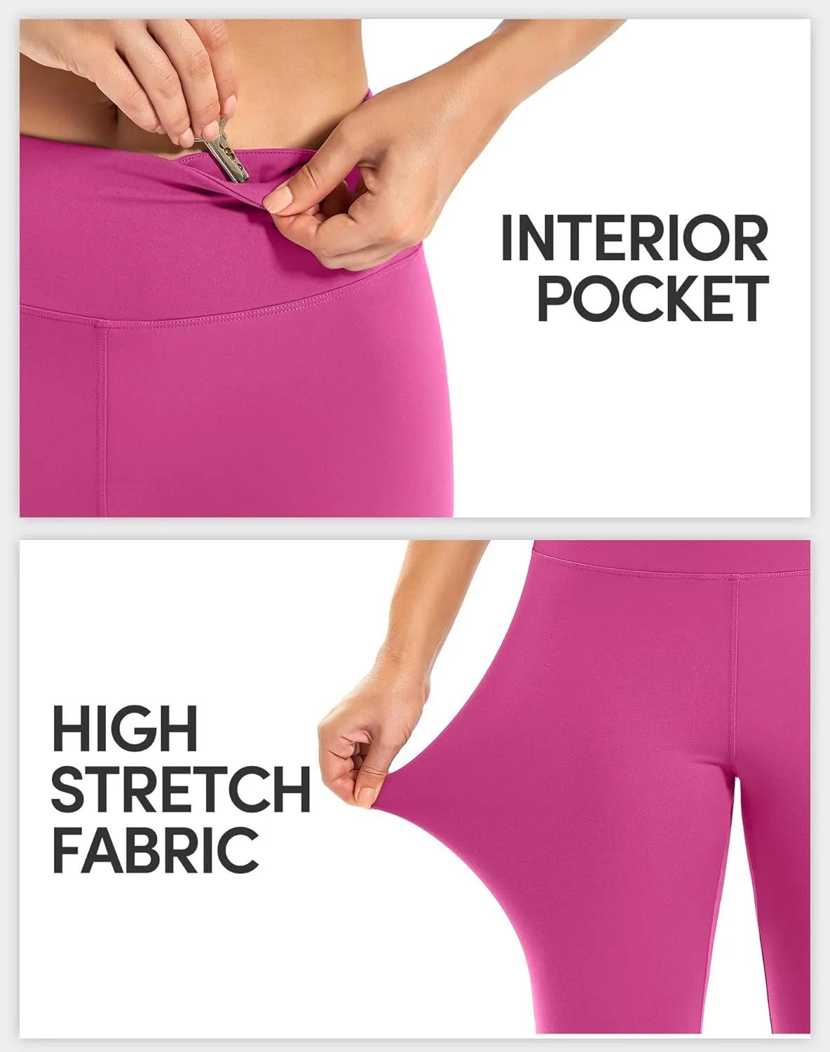 IUGA Biker Shorts for Women High Waist, Ultra Soft Womens Workout Shorts with Inner Pocket Opaque Yoga Gym Running Shorts 8"