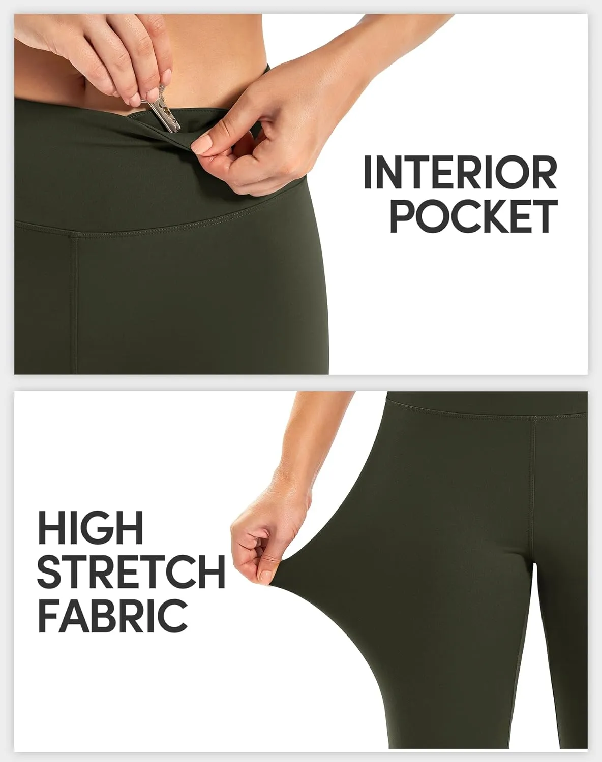 IUGA Biker Shorts for Women High Waist, Ultra Soft Womens Workout Shorts with Inner Pocket Opaque Yoga Gym Running Shorts 8"
