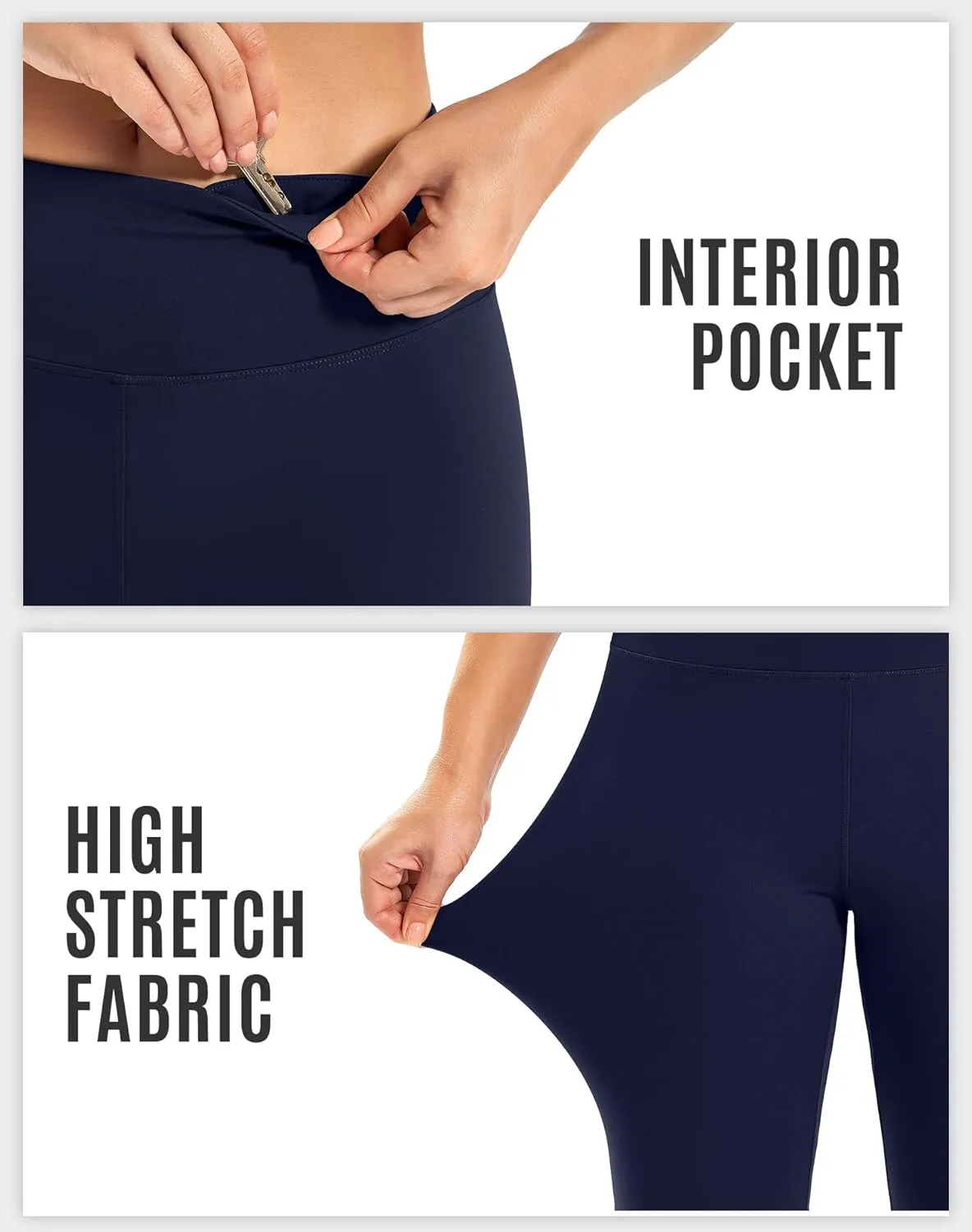 IUGA Biker Shorts for Women High Waist, Ultra Soft Womens Workout Shorts with Inner Pocket Opaque Yoga Gym Running Shorts 8"