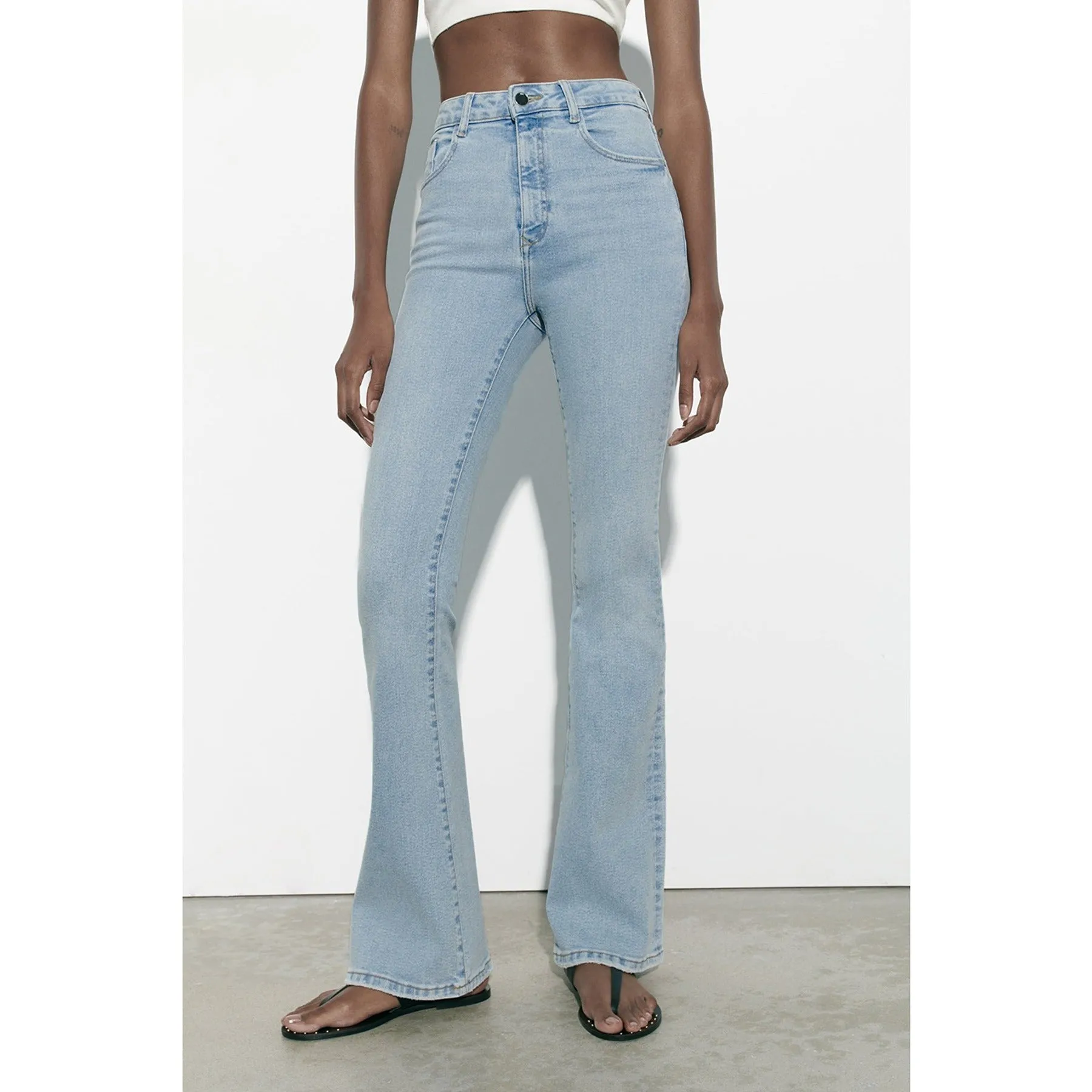 Light Blue Long Flare Jeans