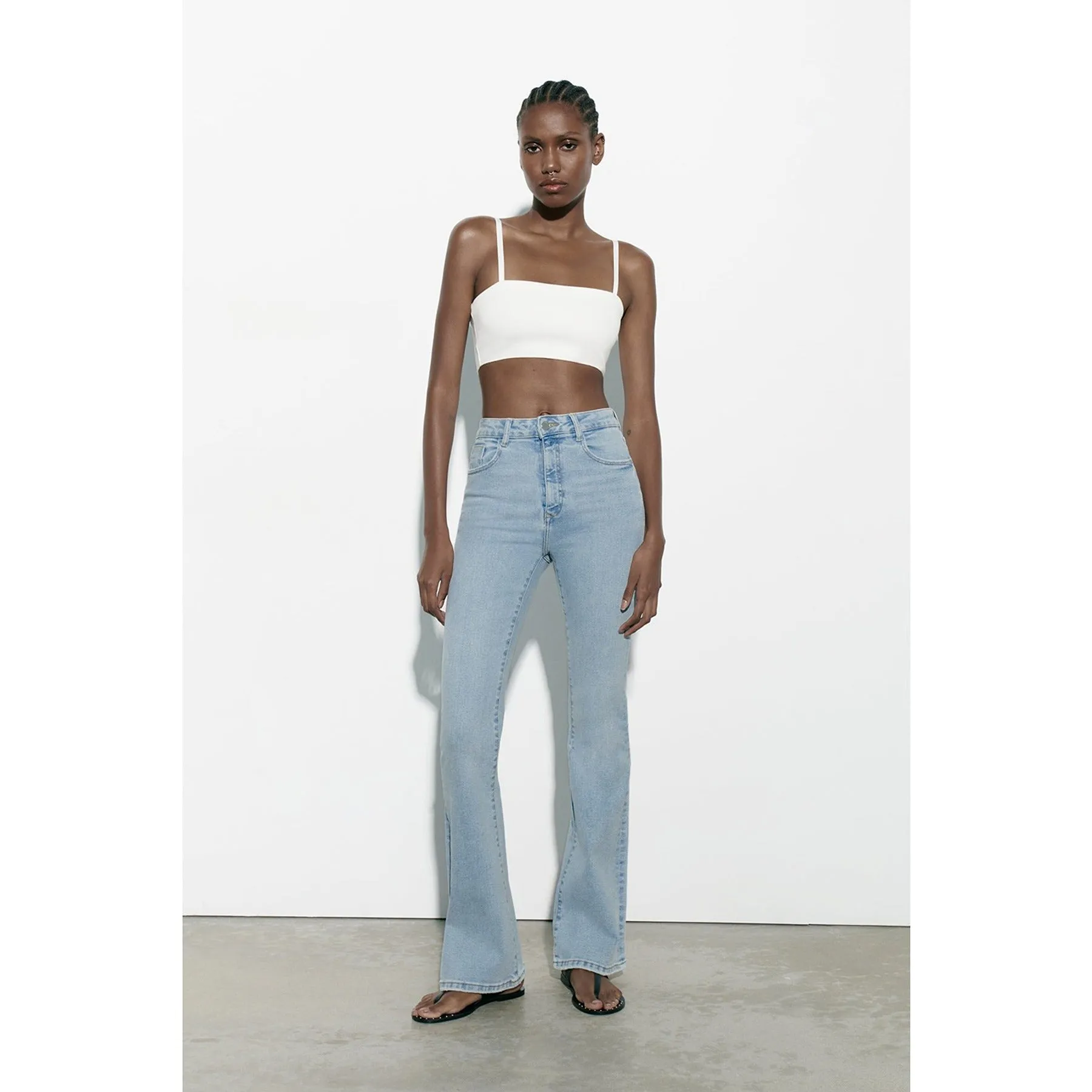 Light Blue Long Flare Jeans