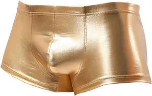 Men's Faux Leather Boxer Shorts Briefs Underwear Trunks Pants