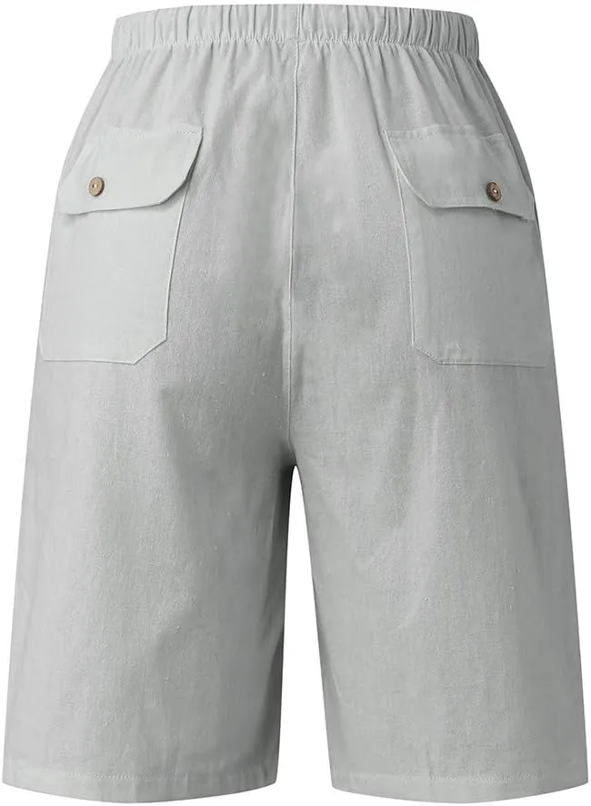 Mens Shorts Casual Men's Sports Shorts Beach Shorts Casual Cotton Linen Shorts Men Short Men Casual Fishing Shorts