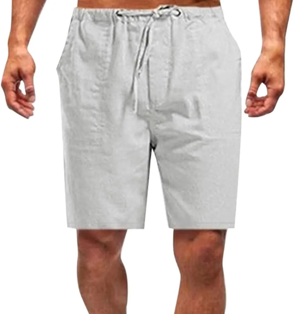 Mens Shorts Casual Men's Sports Shorts Beach Shorts Casual Cotton Linen Shorts Men Short Men Casual Fishing Shorts