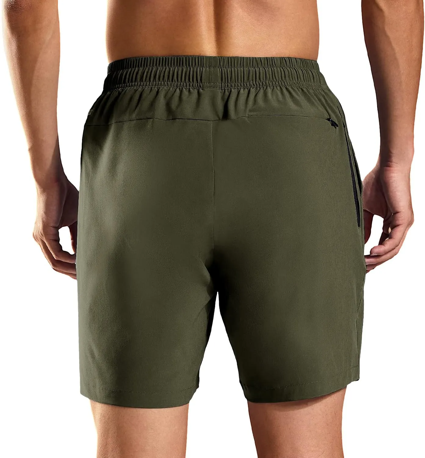 MIER Men's Workout Running Shorts 7 Inch Lightweight Athletic with Zipper Pockets No Liner Quick-Dry Gym Active Shorts