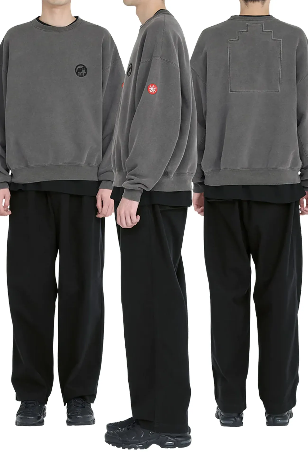 OVERDYE PRE COG CREW NECK CHARCOAL
