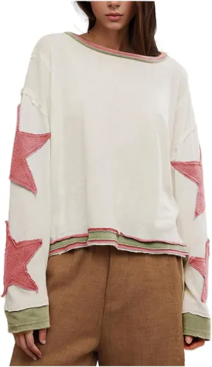 Oversized Graphic Sweatshirt for Women Vintage Crewneck Pullover Tops Long Sleeve Casual Fall Clothes Y2k Outfits