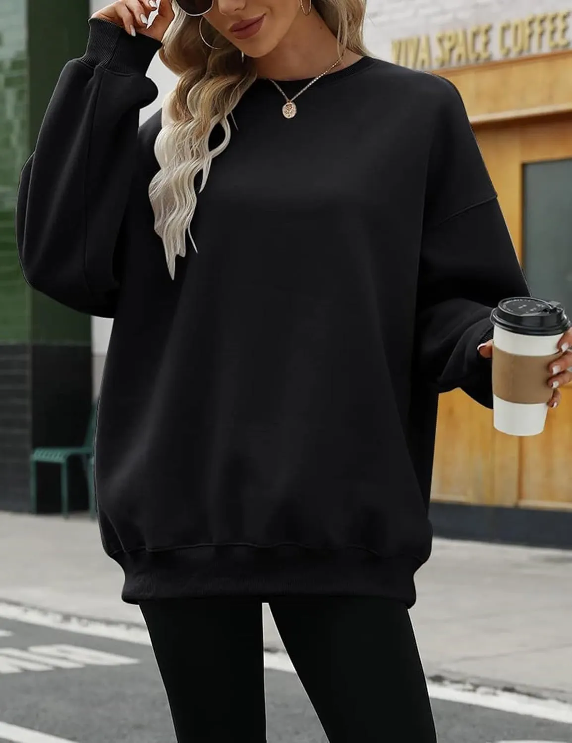 Oversized Sweatshirts for Women Hoodies Crewneck Fall Winter Outfits Pullover Sweaters Clothes Fashion 2024