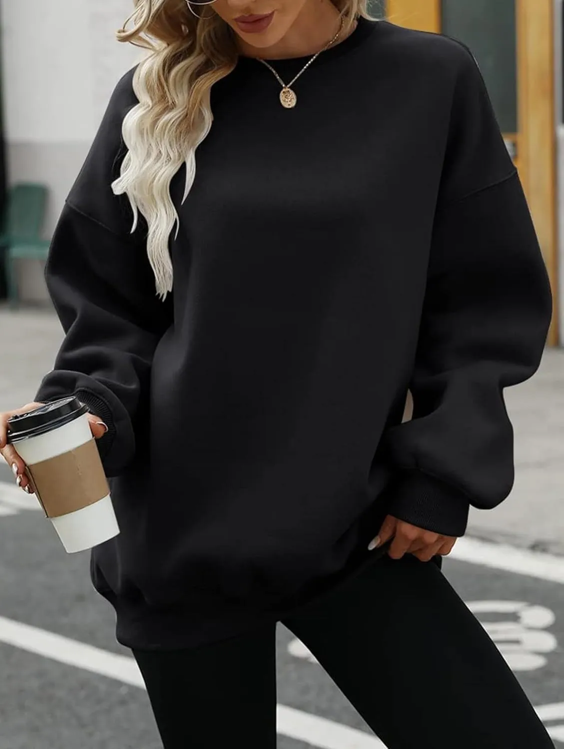 Oversized Sweatshirts for Women Hoodies Crewneck Fall Winter Outfits Pullover Sweaters Clothes Fashion 2024