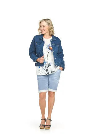 Papillon PP18832 Dark Wash Stretch Cotton Blend Shorts