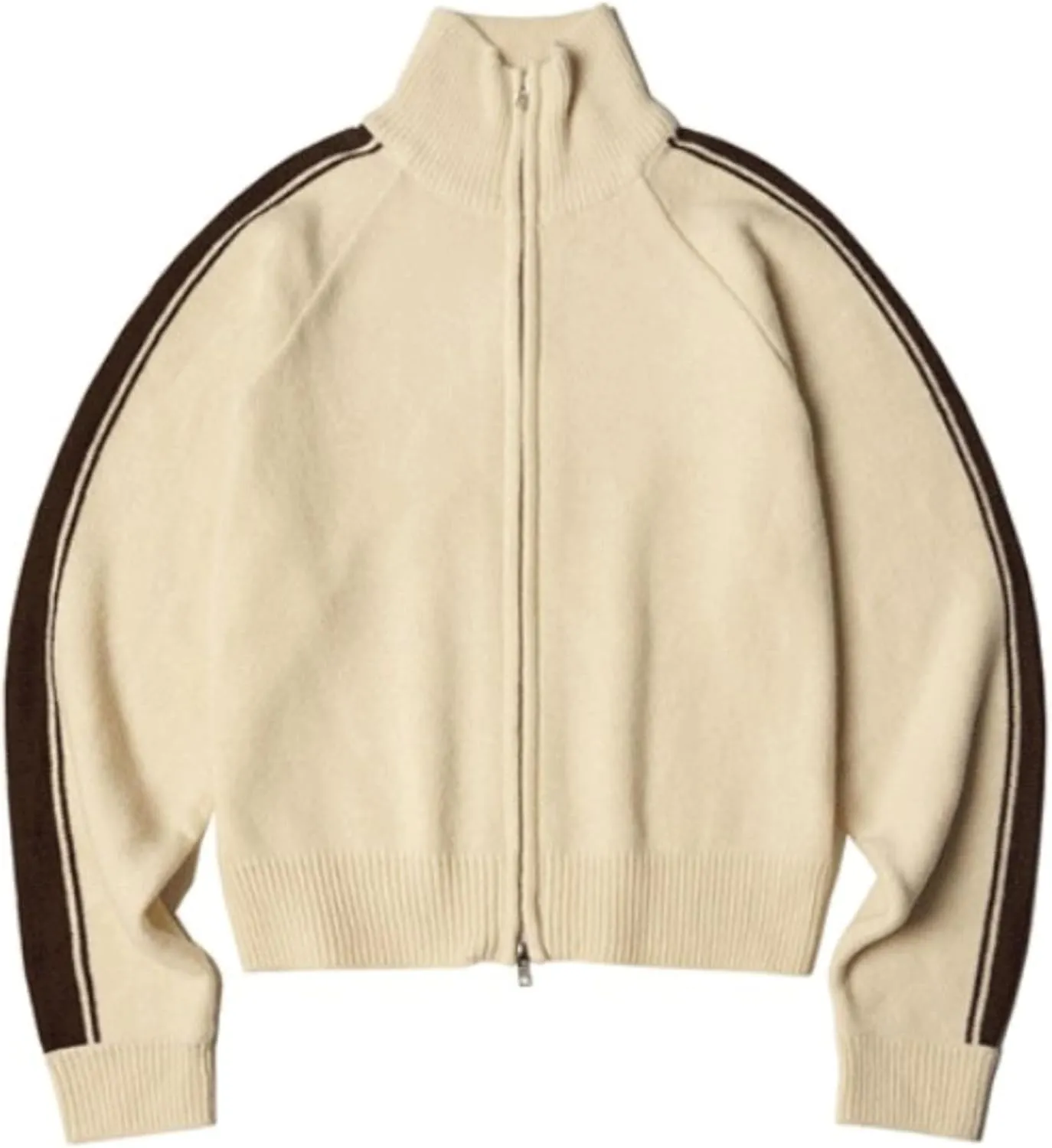 Qiaomai Womens Cardigan Sweaters Zip Up Long Sleeve Knit Sweater Jacket Open Front Outerwear Coats