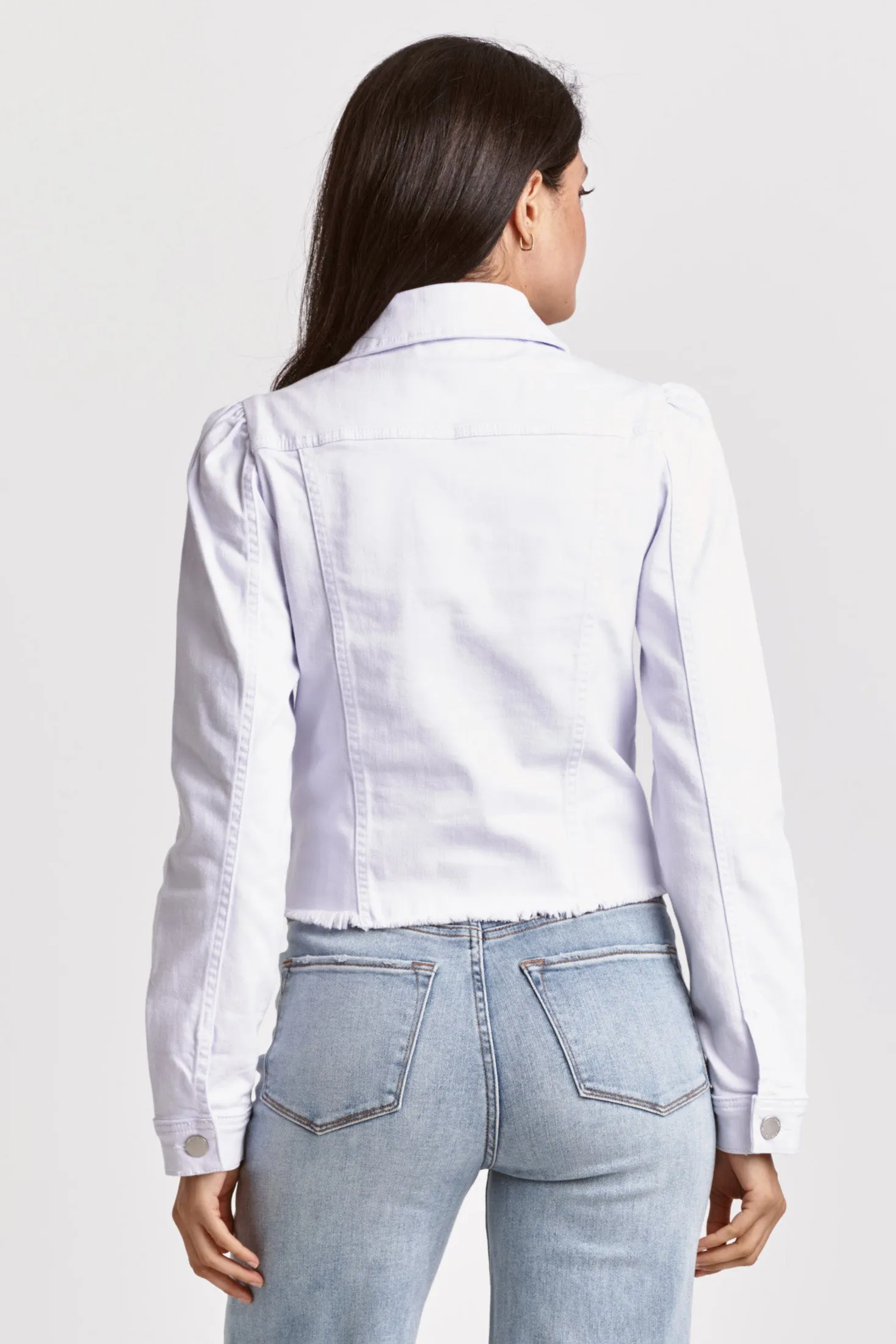 ROSELYN DENIM JACKET -WHITE