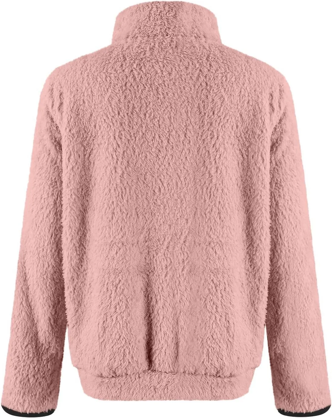 Sherpa Quarter Zip Pullover Women Fleece Lined Half Zip Sweatshirts Winter Warm Sweaters Jacket Coats