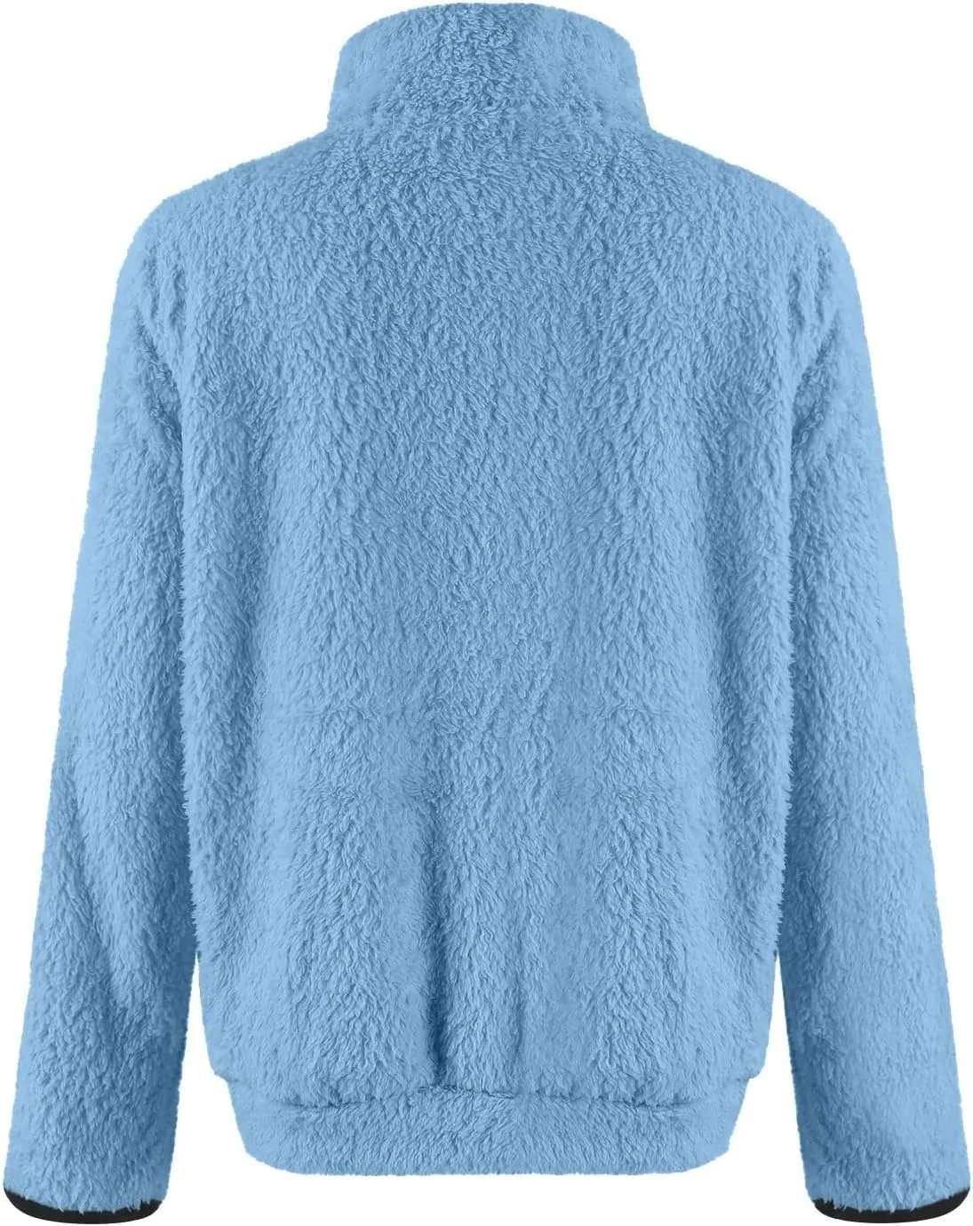 Sherpa Quarter Zip Pullover Women Fleece Lined Half Zip Sweatshirts Winter Warm Sweaters Jacket Coats