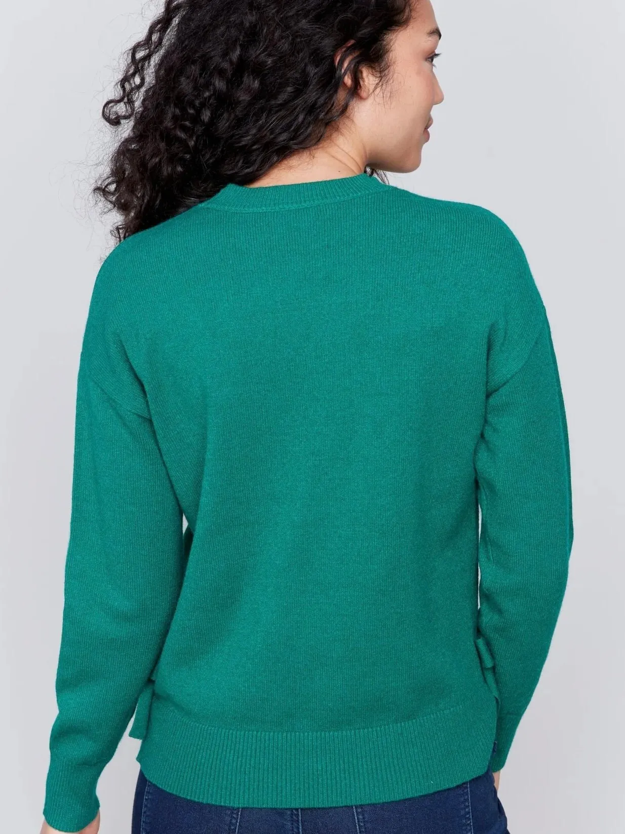 Side Bow Crewneck Sweater