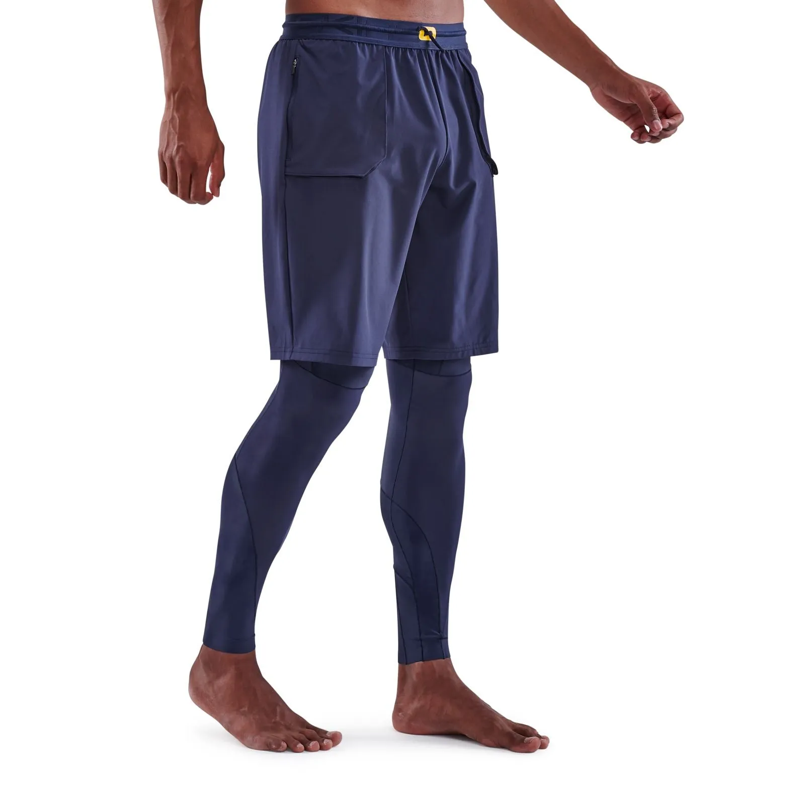 SKINS SERIES-5 MEN'S TRAVEL AND RECOVERY LONG TIGHTS NAVY BLUE
