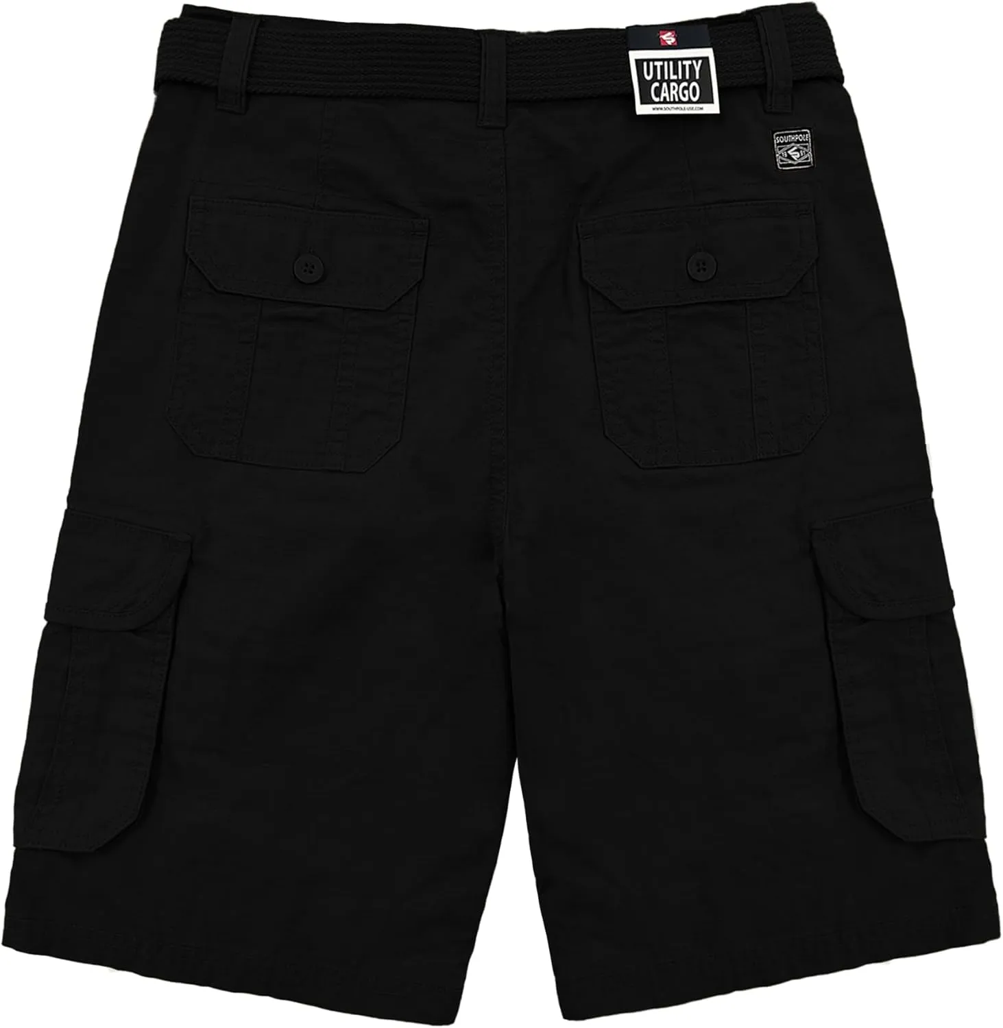 Southpole Boys' Belted Ripstop Basic Cargo Shorts