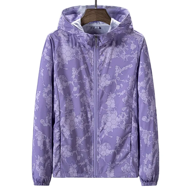 Sun-protective Waterproof Light Women's Windbreaker Jacket with Zipper - SF1484