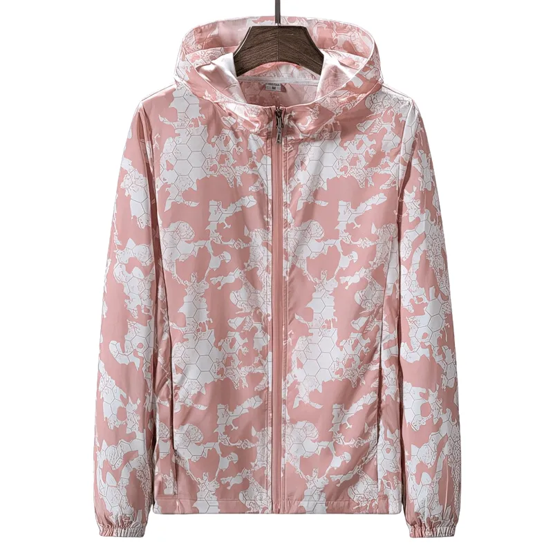 Sun-protective Waterproof Light Women's Windbreaker Jacket with Zipper - SF1484