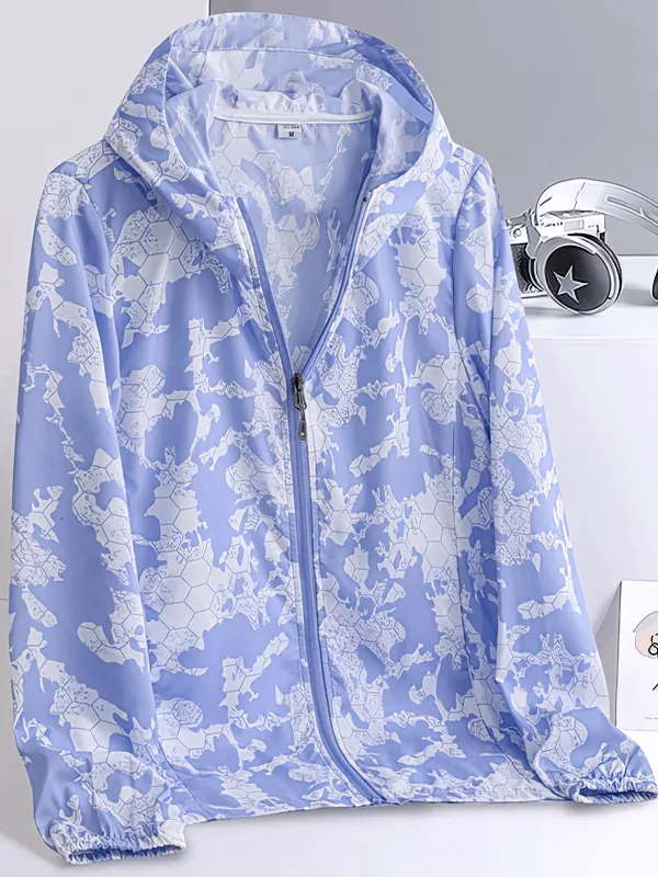 Sun-protective Waterproof Light Women's Windbreaker Jacket with Zipper - SF1484