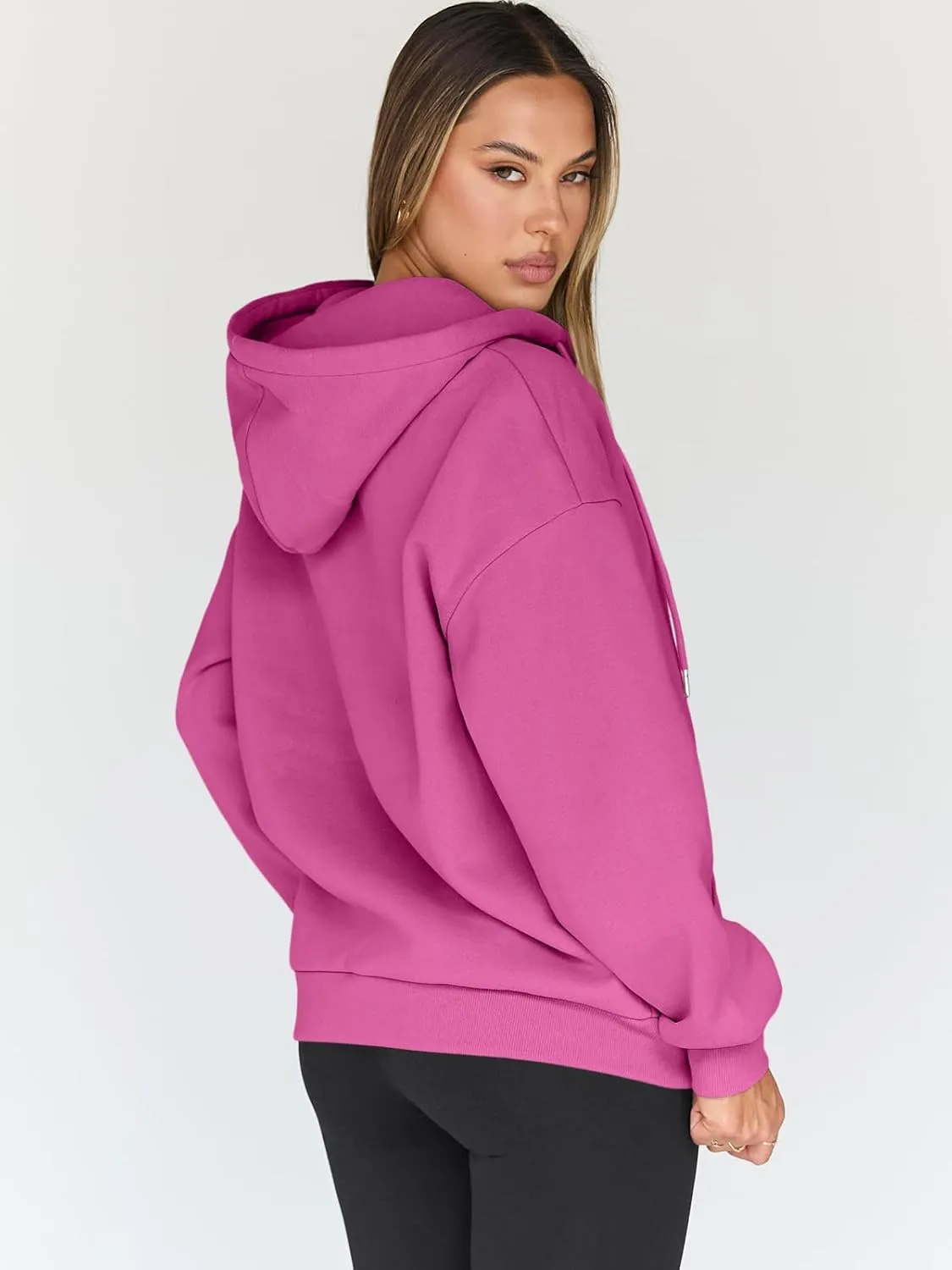 Trendy Queen Womens Zip Up Hoodies Oversized Sweatshirts Fall Fashion Outfits Casual Jackets 2025 Winter Clothes