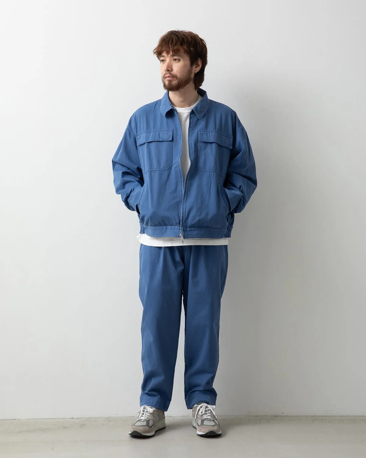 VINTAGE CHINO TUCK PANTS OVERDYED
