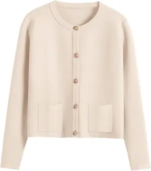 Women Striped Cardigan Sweaters Button Down Cropped Knit Lady Jackets Coat 2024 Fall Outfits Trendy Clothes