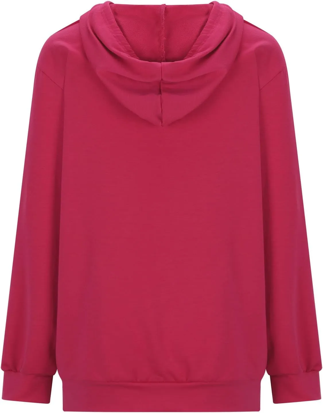 Women Zip Up Hoodies Long Sleeve Hooded Pullover Drawstraing Loose Trendy Sweatshirts with Pocket