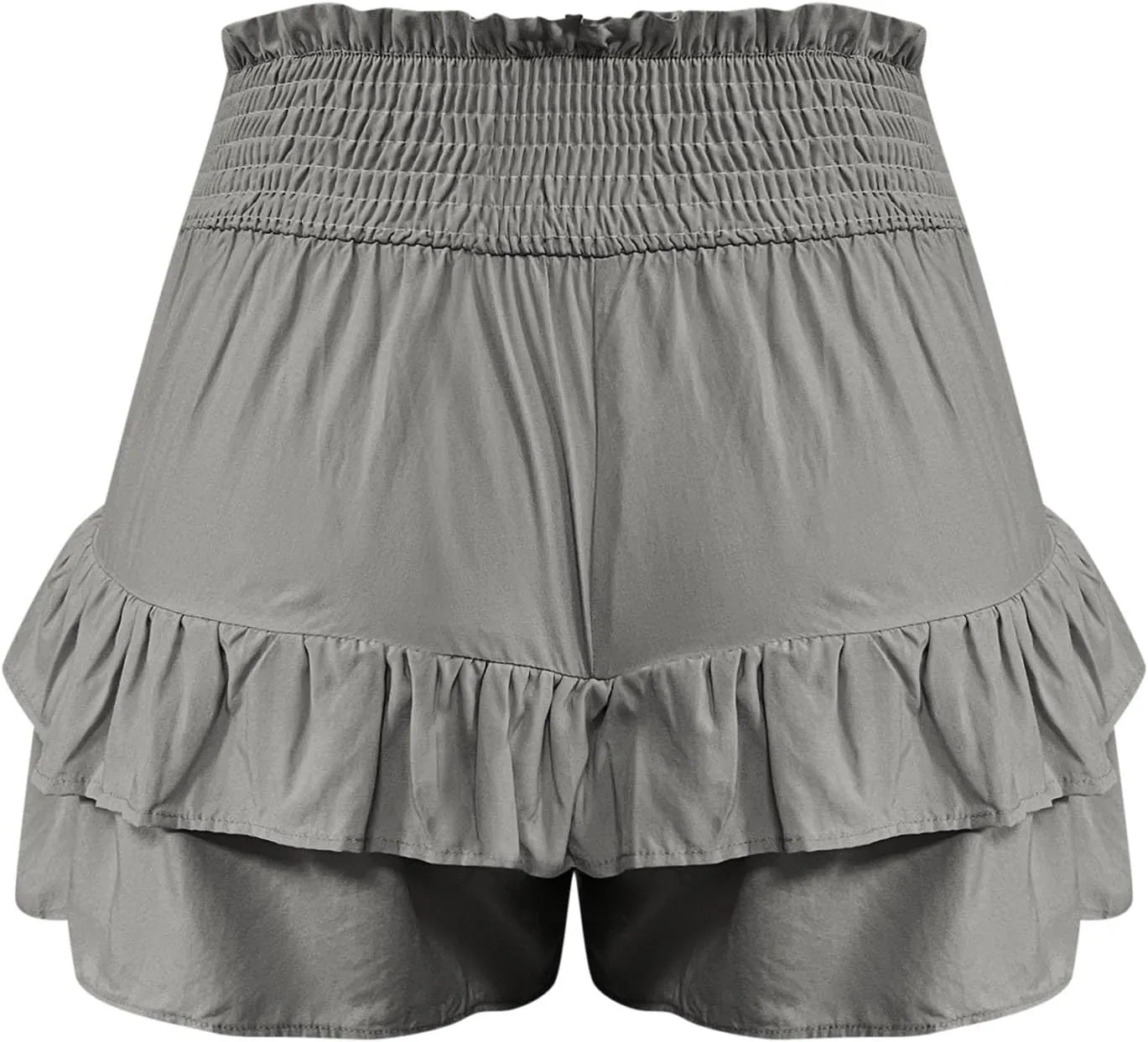 Women's Flowy Shorts Ruffle High Waisted Mini Skirts Casual Summer Teen Gilrs Tennis Shorts with Floral Pleated Hem