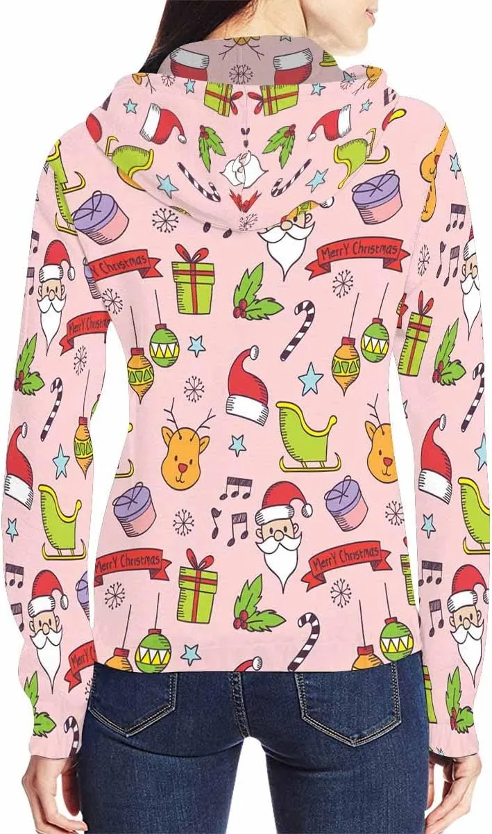 WomenS Jackets Christmas Doodle Gnome And Candy Womens Zip Up Hoodies Long Sleeve Sweatshirts Fall Outfits Sweaters