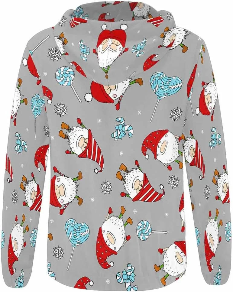 WomenS Jackets Christmas Doodle Gnome And Candy Womens Zip Up Hoodies Long Sleeve Sweatshirts Fall Outfits Sweaters