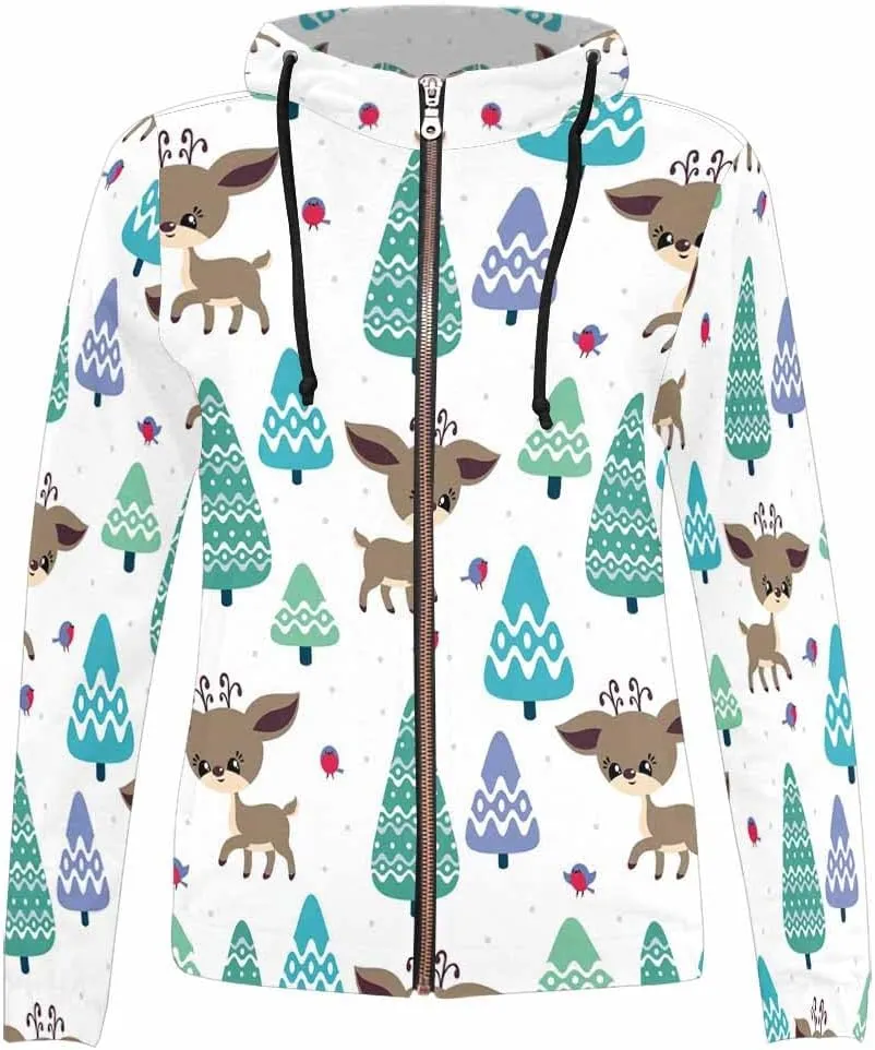 WomenS Jackets Christmas Doodle Gnome And Candy Womens Zip Up Hoodies Long Sleeve Sweatshirts Fall Outfits Sweaters