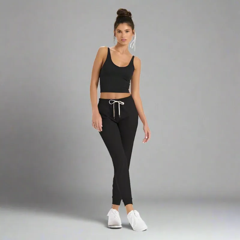 Womens Performance Jogger LONG - Black Heather