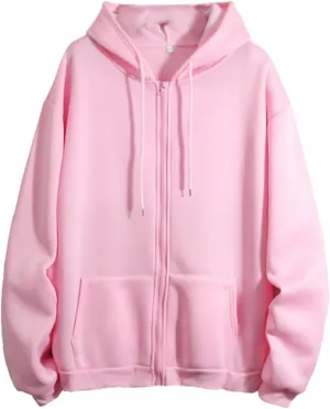 Womens Zip Up Hoodies Oversized Sweatshirt Long Sleeve Fleece Coat Workout Y2k Sweatshirts 2024 Fall Trendy