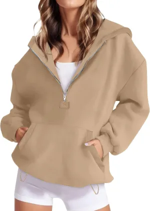 Womens Zip Up Hoodies Trendy Comfy Hooded Fleece Sweatshirt Casual Y2k Fall Jackets Outfits with Pockets 2024