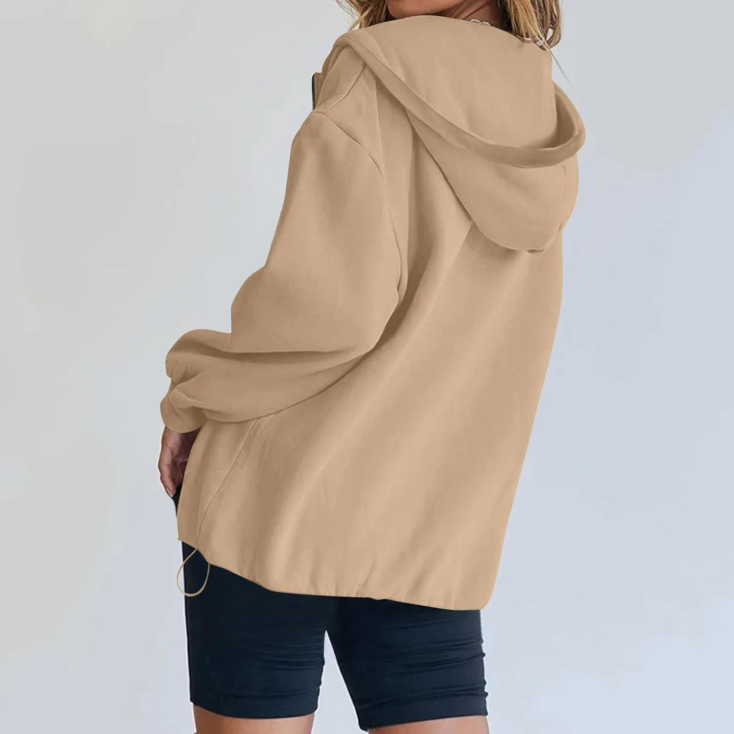 Womens Zip Up Hoodies Trendy Comfy Hooded Fleece Sweatshirt Casual Y2k Fall Jackets Outfits with Pockets 2024