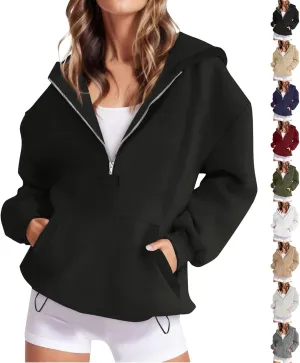 Womens Zip Up Hoodies Trendy Comfy Hooded Fleece Sweatshirt Casual Y2k Fall Jackets Outfits with Pockets 2024