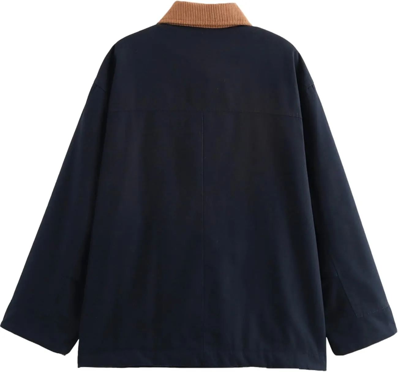 Yimoon Lightweight Jacket for Women Oversized Corduroy Lapel Collar Button Down Casual Jackets Outwear