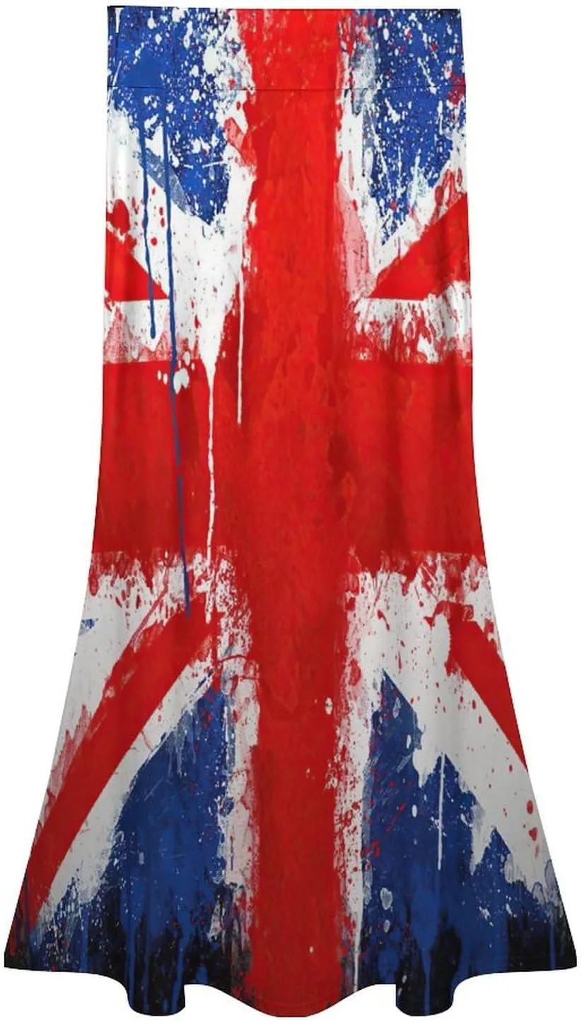Zakqeik Women's Summer High Waisted Long Skirt Jamaica Flag Dress for Girls Cute Skirts